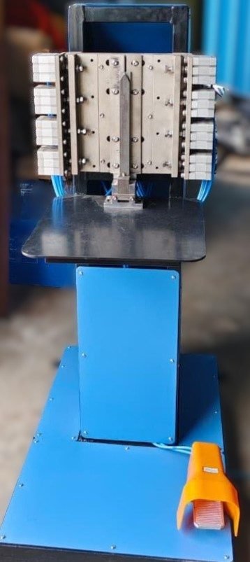 Compact foot-pedal operated pneumatic machine